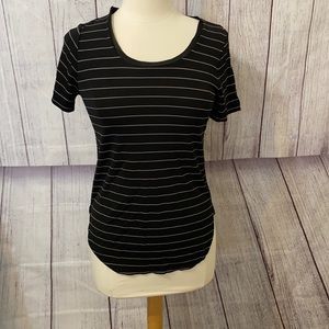 Ann Taylor Petite small black and white striped